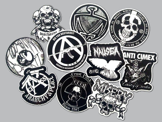 Crust Punk Sticker Pack (10 Stickers) SET 1