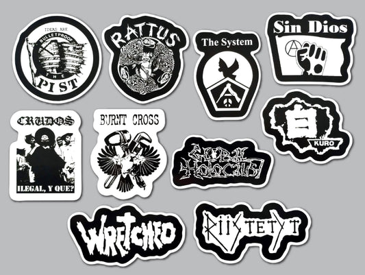 Crust Punk Sticker Pack (10 Stickers) SET 11