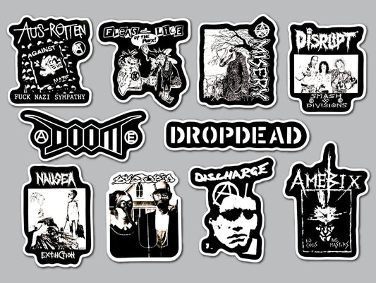 Crust Punk Sticker Pack (10 Stickers) SET 12