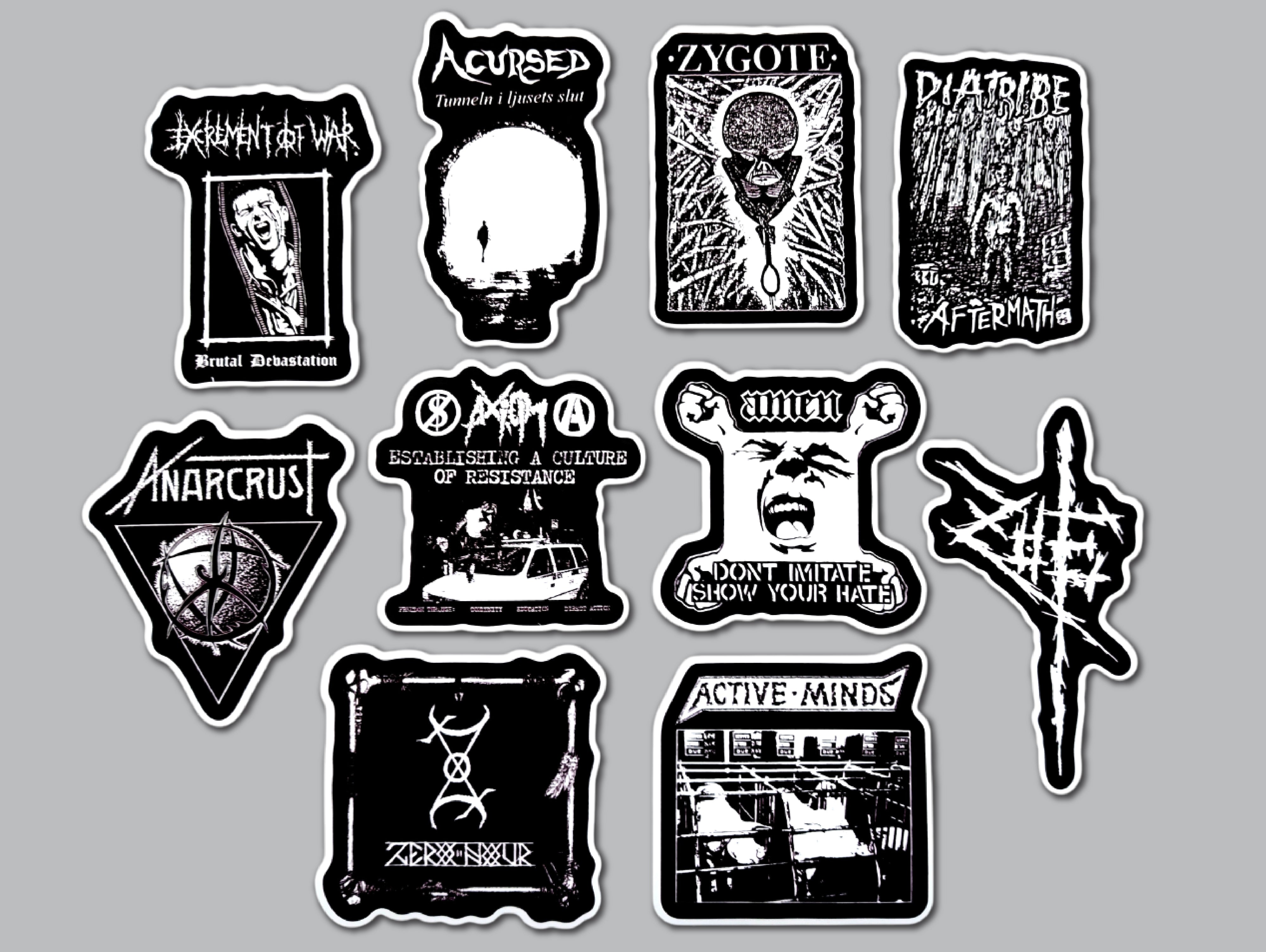 オフスプリング★グッドシャーロット★ハイスタ等40枚セット★PUNK　ROCK Crust Punk Sticker Pack (10 Stickers) SET 14 – Omni-Cult