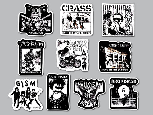 Crust Punk Sticker Pack (10 Stickers) SET 15