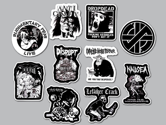 Crust Punk Sticker Pack (10 Stickers) SET 16