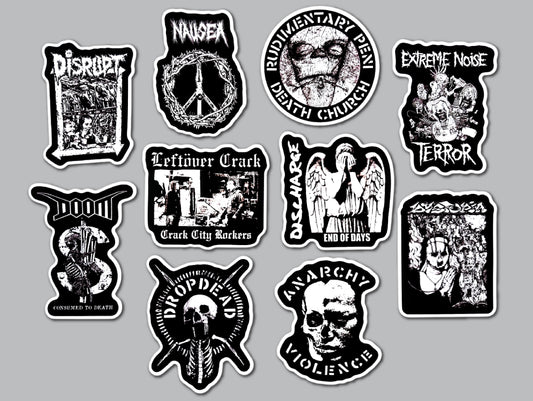 Crust Punk Sticker Pack (10 Stickers) SET 17