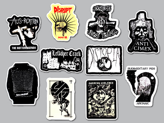 Crust Punk Sticker Pack (10 Stickers) SET 18