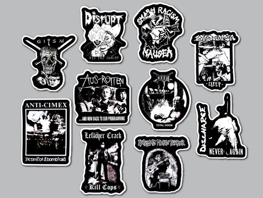 Crust Punk Sticker Pack (10 Stickers) SET 19