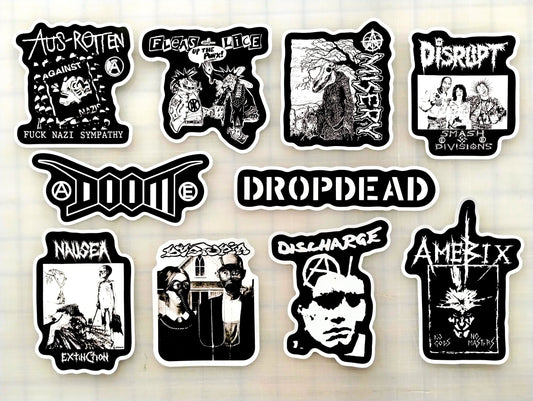 Crust Punk Sticker Pack (10 Stickers) SET 12