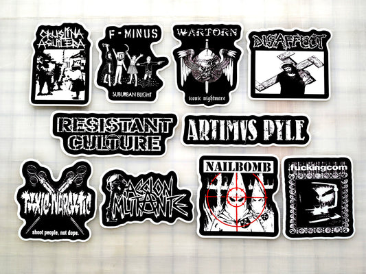 Crust Punk Sticker Pack (10 Stickers) SET 13