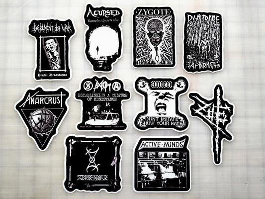 Crust Punk Sticker Pack (10 Stickers) SET 14