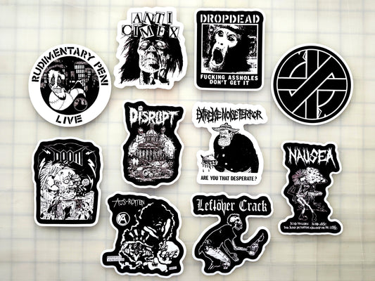 Crust Punk Sticker Pack (10 Stickers) SET 16