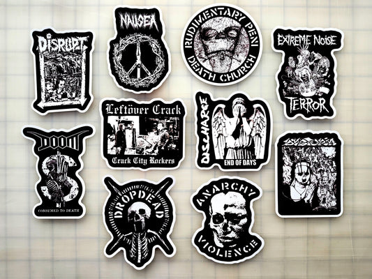 Crust Punk Sticker Pack (10 Stickers) SET 17
