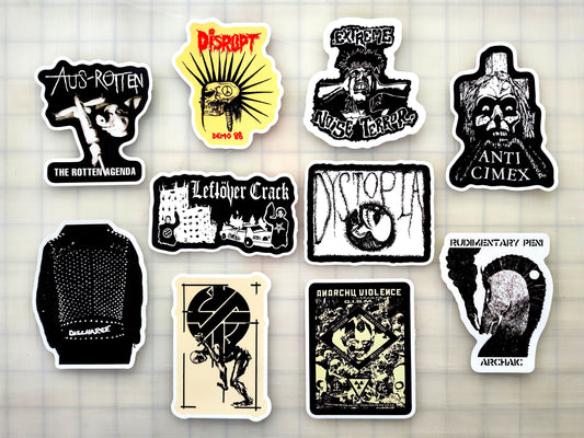 Crust Punk Sticker Pack (10 Stickers) SET 18