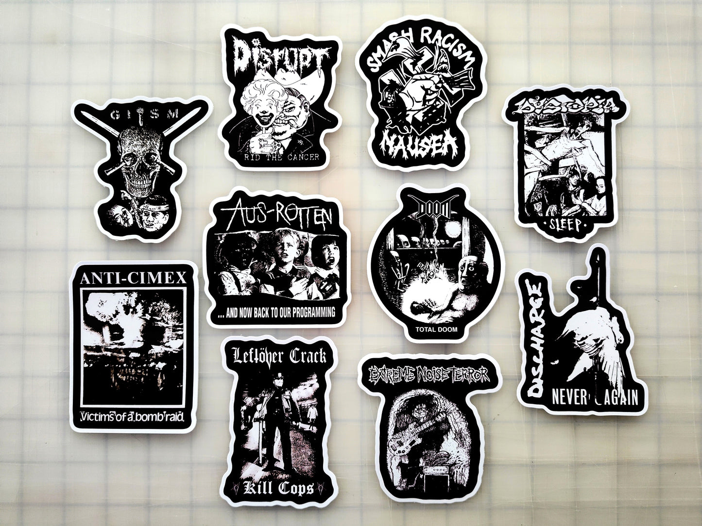 Crust Punk Sticker Pack (10 Stickers) SET 19