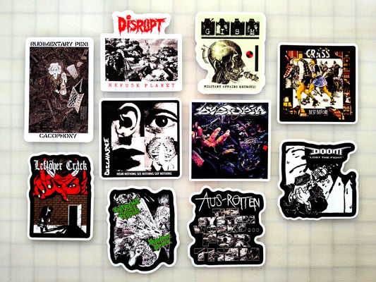 Crust Punk Sticker Pack (10 Stickers) SET 21