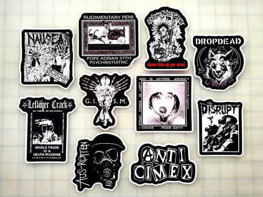 Crust Punk Sticker Pack (10 Stickers) SET 23
