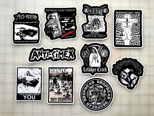 Crust Punk Sticker Pack (10 Stickers) SET 25