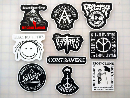 Crust Punk Sticker Pack (10 Stickers) SET 3