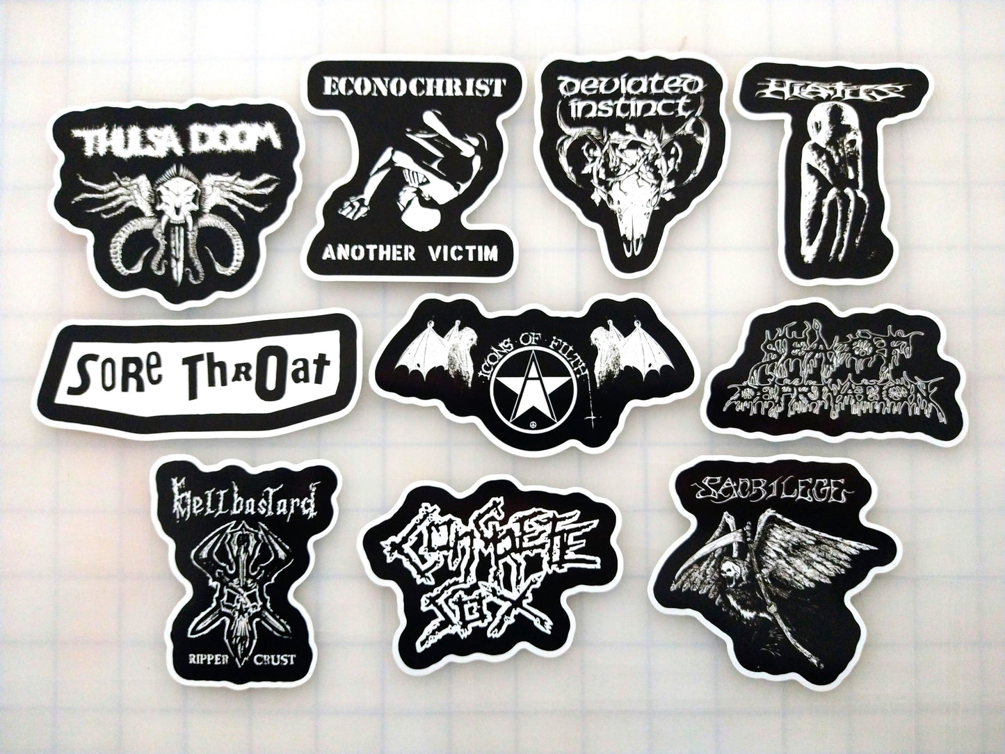 Crust Punk Sticker Pack (10 Stickers) SET 4