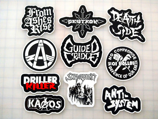 Crust Punk Sticker Pack (10 Stickers) SET 5