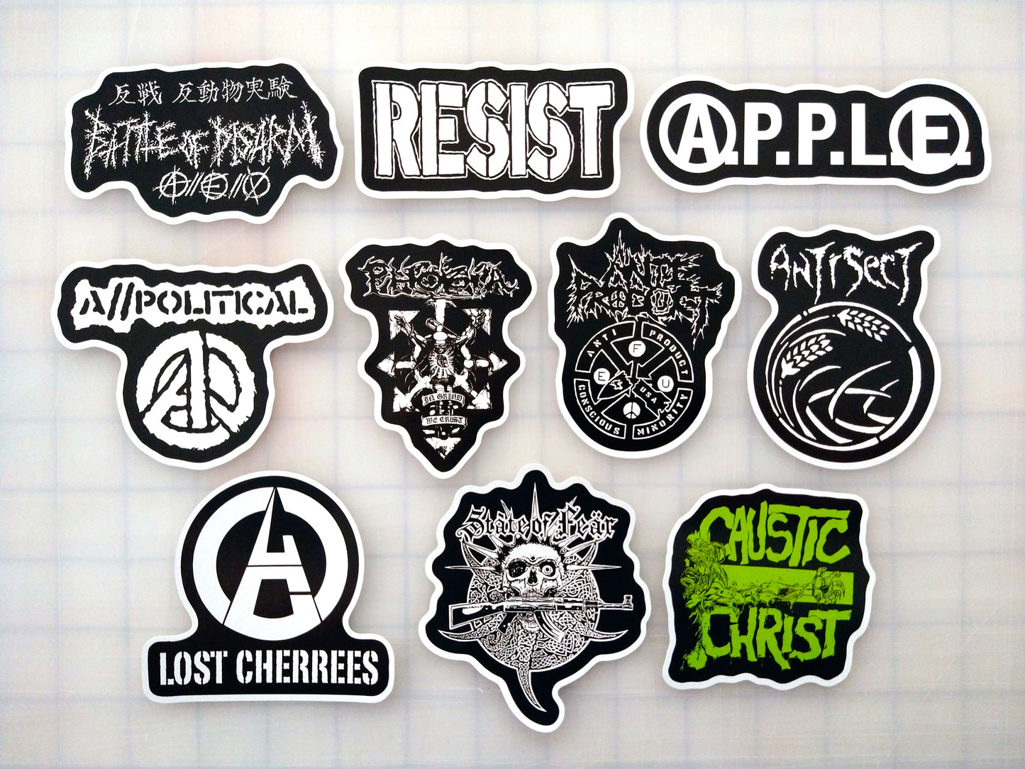 Crust Punk Sticker Pack (10 Stickers) SET 6