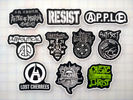 Crust Punk Sticker Pack (10 Stickers) SET 6