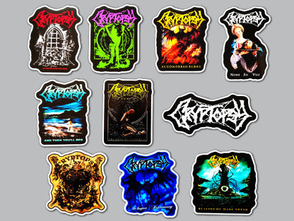 Cryptopsy Sticker Pack (10 Stickers)