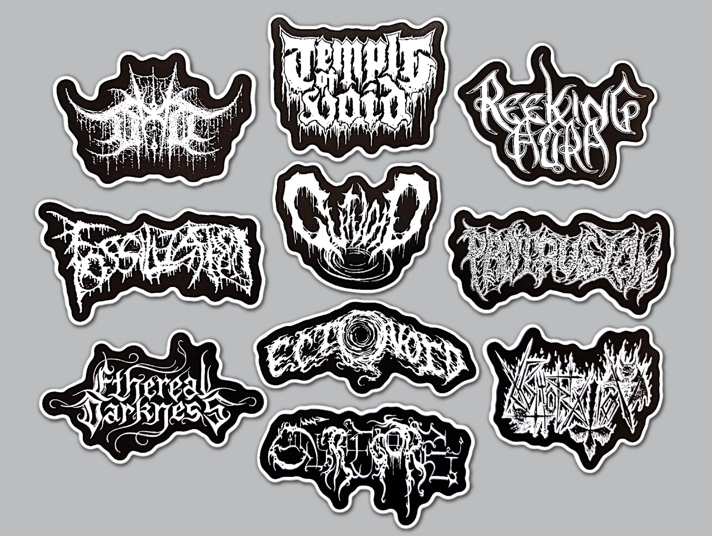 Death Metal Sticker Pack (10 Stickers) Set 22