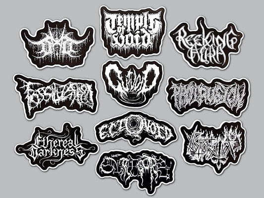 Death Metal Sticker Pack (10 Stickers) Set 22