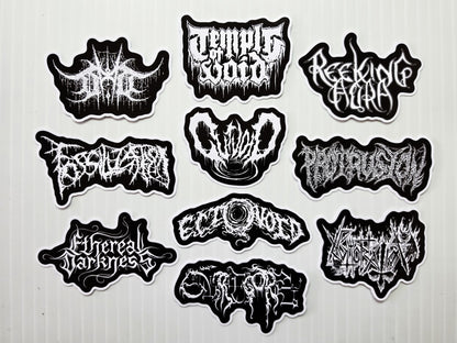 Death Metal Sticker Pack (10 Stickers) Set 22