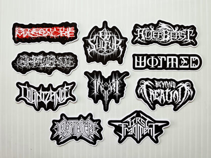 Death Metal Sticker Pack (10 Stickers) Set 24