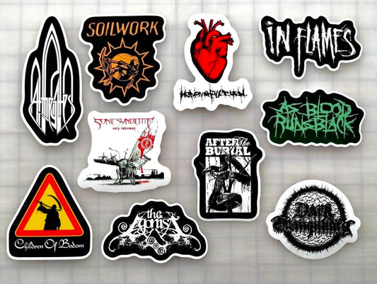 Death Metal Sticker Pack (10 Stickers) Set 5