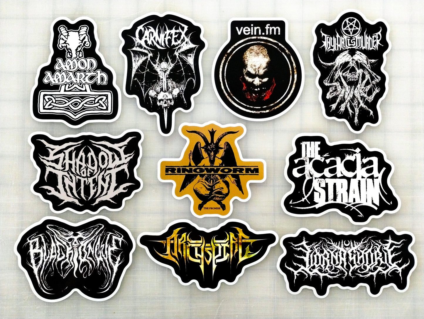 Death Metal Sticker Pack (10 Stickers) Set 6