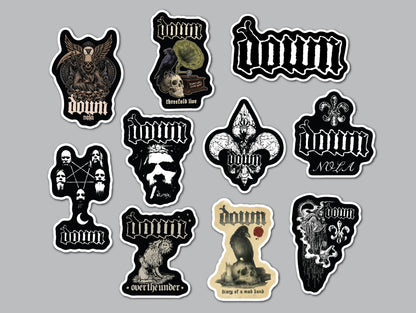 Down Sticker Pack (10 Stickers)