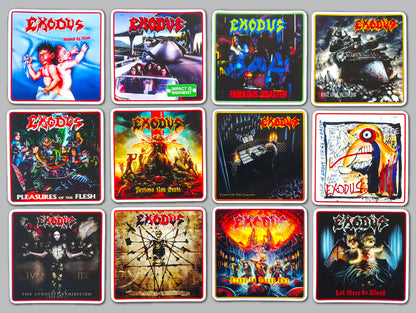 Exodus Album Cover Sticker Pack (12 Stickers)