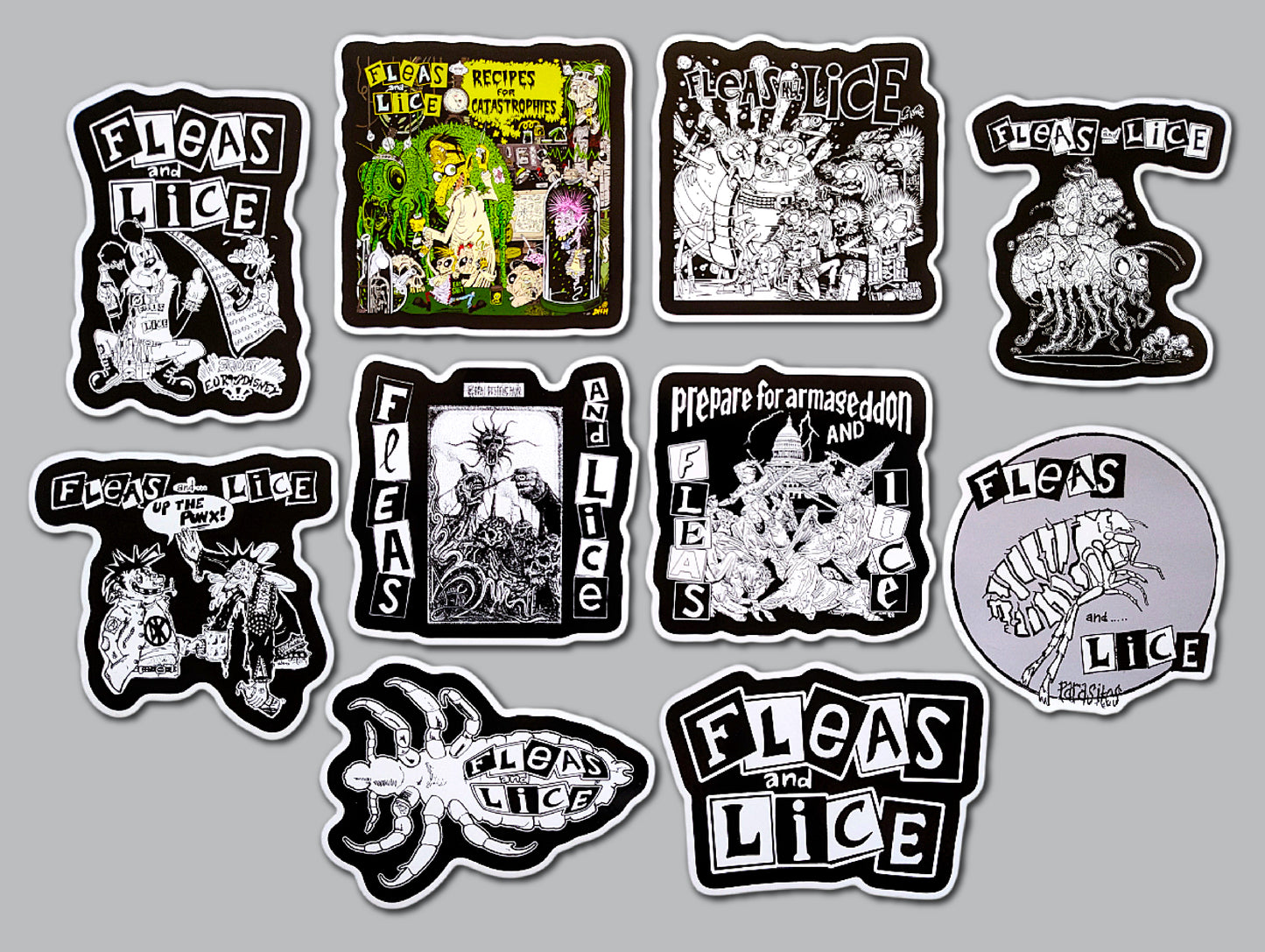 Fleas And Lice Sticker Pack (10 Stickers)