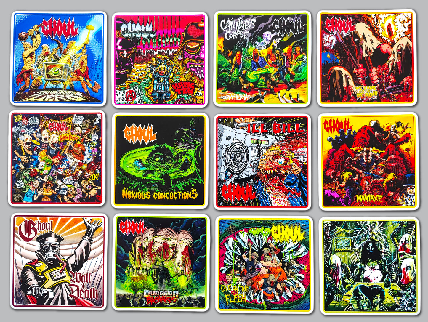 Ghoul Album Cover Sticker Pack (12 Stickers)