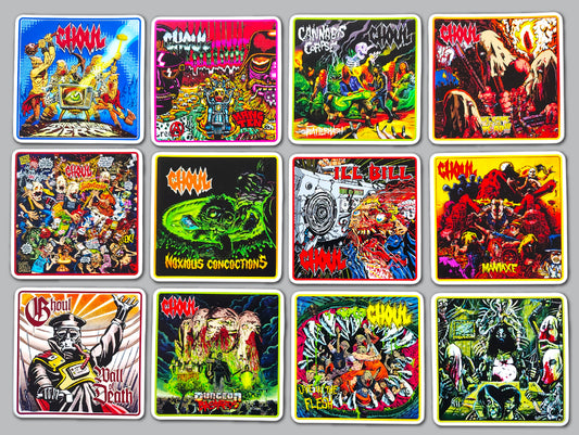 Ghoul Album Cover Sticker Pack (12 Stickers)