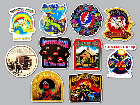 Grateful Dead Sticker Pack (10 Stickers) SET 1