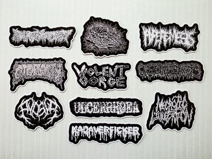 Grindcore Sticker Pack (10 Stickers) SET 10