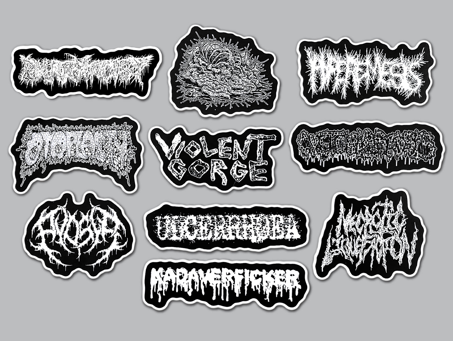 Grindcore Sticker Pack (10 Stickers) SET 10