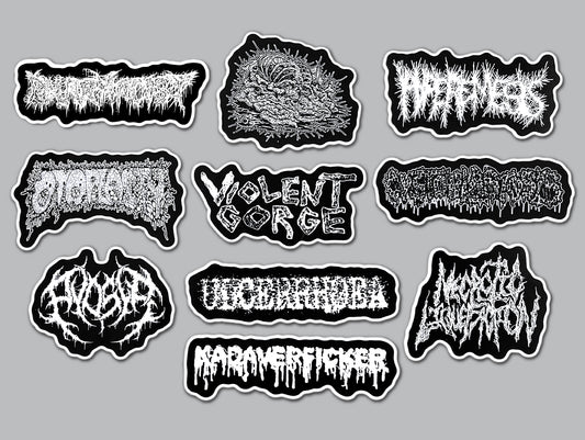 Grindcore Sticker Pack (10 Stickers) SET 10