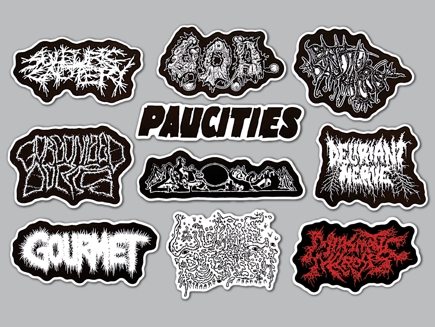 Grindcore Sticker Pack (10 Stickers) SET 11