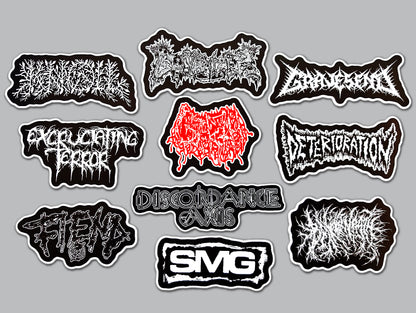 Grindcore Sticker Pack (10 Stickers) SET 12