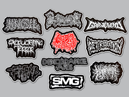 Grindcore Sticker Pack (10 Stickers) SET 12