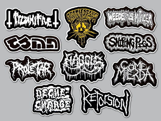 Grindcore Sticker Pack (10 Stickers) SET 8
