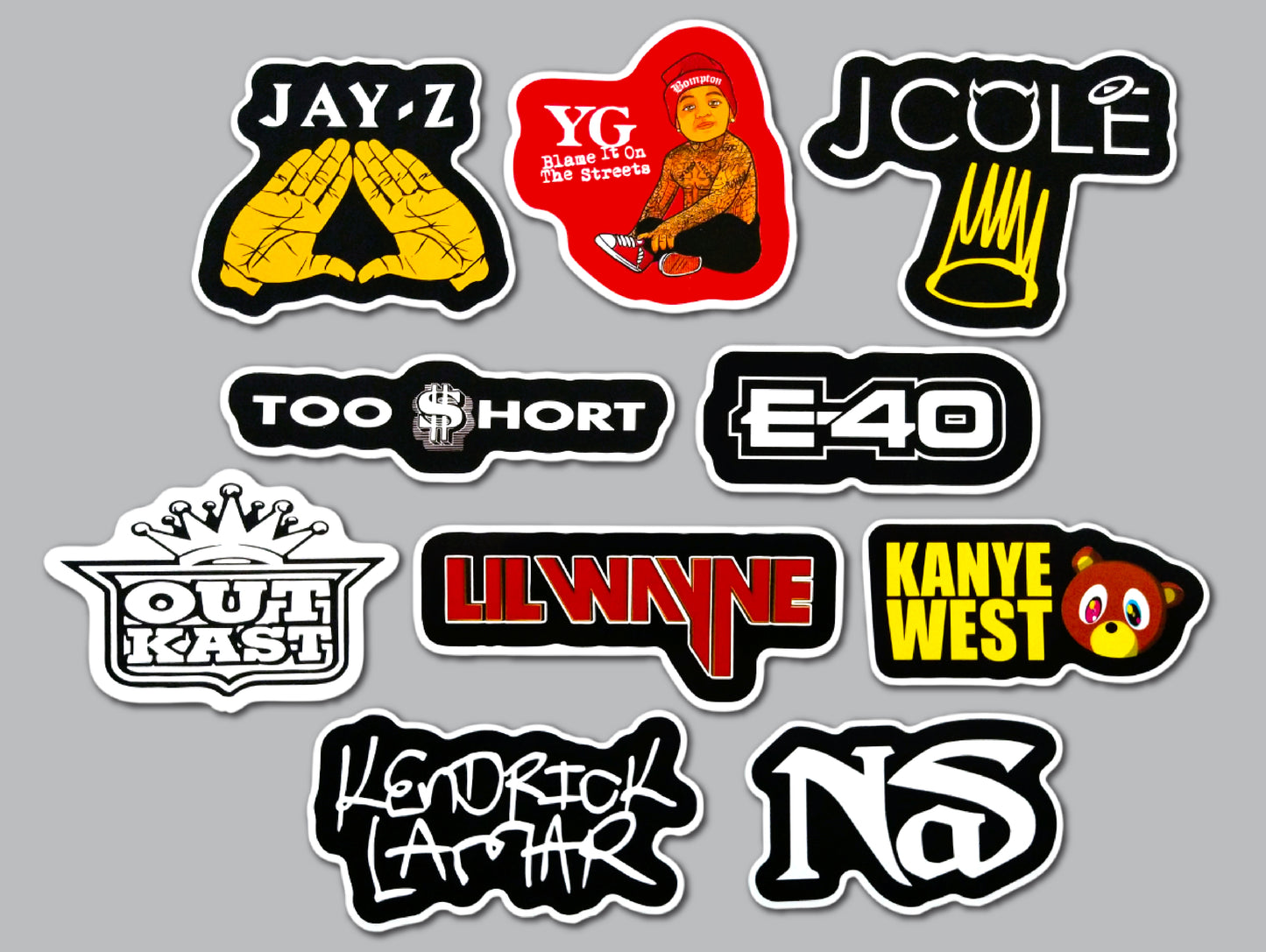 Classic Hip-Hop Sticker Pack (10 Stickers) Set 3