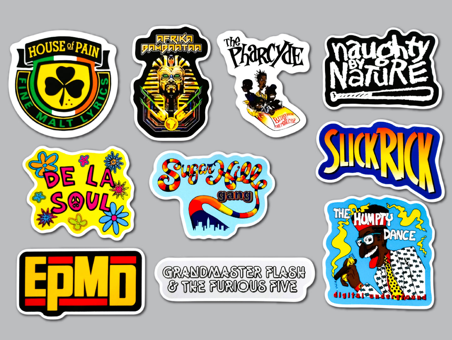 Classic Hip-Hop Sticker Pack (10 Stickers) Set 4
