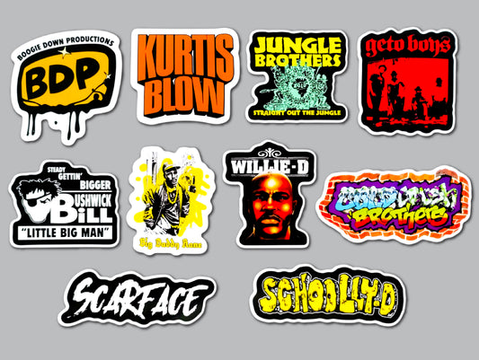 Classic Hip-Hop Sticker Pack (10 Stickers) Set 8