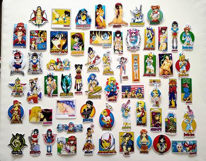 Hook-Ups Skateboards HUGE Anime Sticker Pack (60 Stickers) SET2