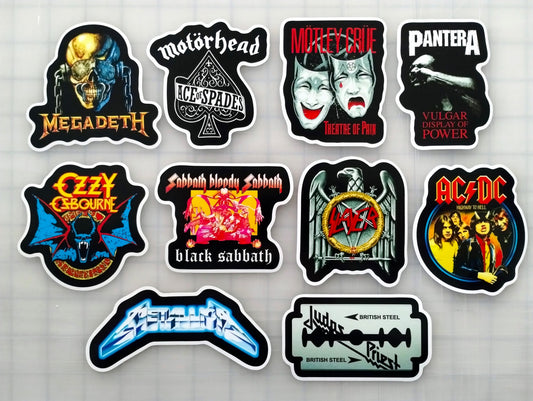 Metal / Hard Rock Sticker Pack (10 Stickers) SET 4