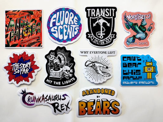 Pop Punk Sticker Pack (10 Stickers) Set 4